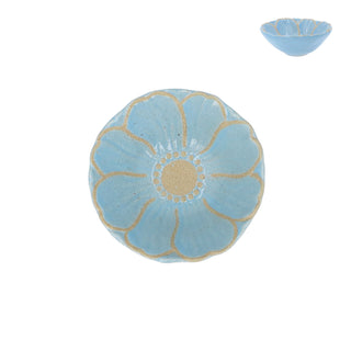 Blue Stoneware Flower Mini Bowl