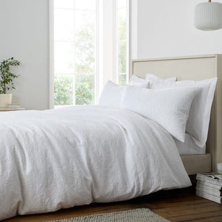 Fleur Matelasse White Single Duvet Set