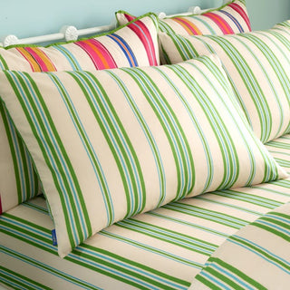 Sophie Stripe Std Pillowcase Pair Green