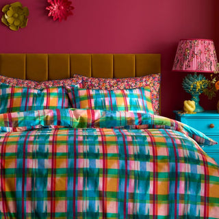  Wanderweave Ikat Check Super King Duvet Set