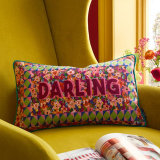 Darling Ditsy Bright Rectangle Cushion