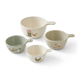 Hen House Lane Ceramic Measuring Cups Set of 4