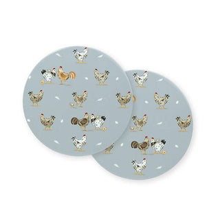 Hen House Lane Ceramic Trivets Set of 2