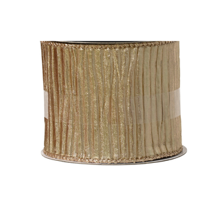 Wide Gold Stripe Velvet Ribbon