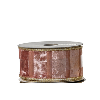 Slim Pearl Vertical Stripe Velvet Ribbon