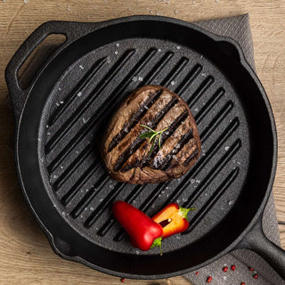 Griddle Pan 28cm Pre-seasoned Cast Iron
