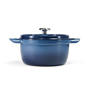 Enamelled Cast Iron Casserole 26cm Blue