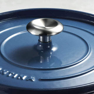 Enamelled Cast Iron Casserole 26cm Blue