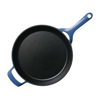 Enamelled Cast Iron Skillet 30cm Blue