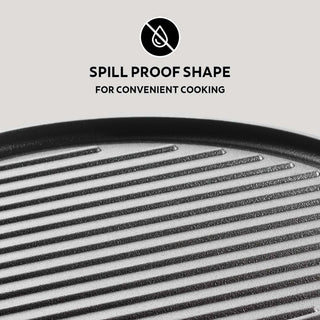 Pre-seasoned Cast Iron Double Sided 2 in 1 Griddle Pan 30 cm
