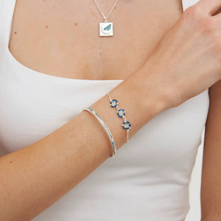 Larkspur Multi Charm Bracelet in Silver