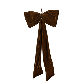 Chocolate Velvet with Silver Fleck Bow Decoration