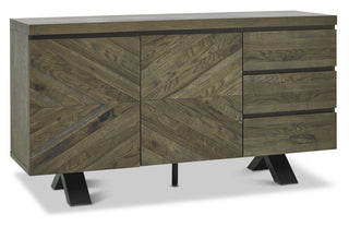 Ellipse Fumed Oak Wide Sideboard