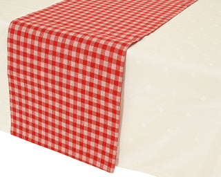 Red Check Table Runner 150cm