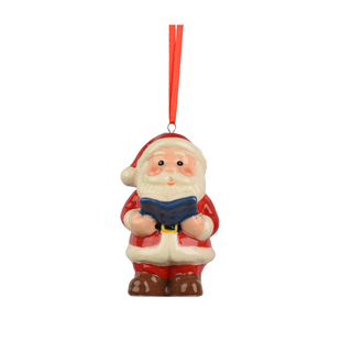Santa With Book Tree Decoration