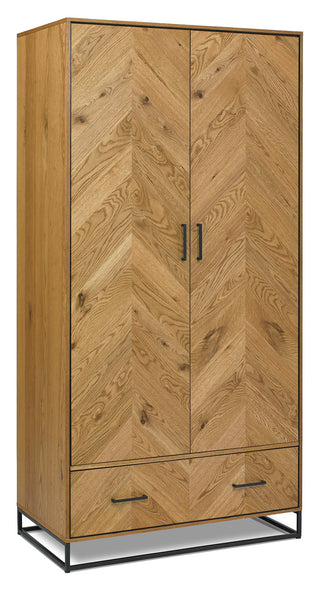 Riva Rustic Oak Double Wardrobe