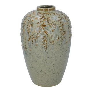 Verdigris Reactive Vine Ball Decorative Vase