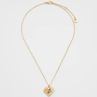 Swallow Heart Locket Chain Necklace