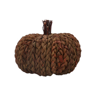 Brown Cornhusk Pumpkin Ornament Sml