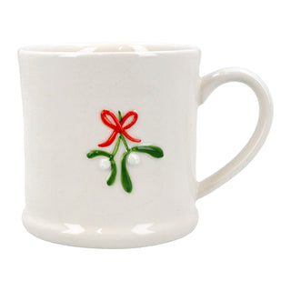 Mistletoe with Bow Stoneware Mini Mug 7cm