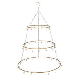 Gold Concentric Hoops Iron Hanging Display Ornament