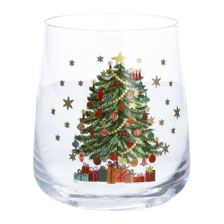 Nostalgia Tree Glass Tumbler 14cm Set of 2