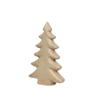 Cream Antique Finish Christmas Tree Ornament Sml