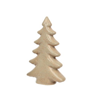 Cream Antique Finish Christmas Tree Ornament Lrg
