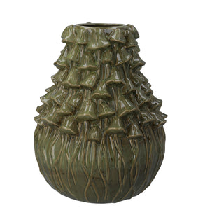 Green Mushroom Stoneware Dec Vase 36cm