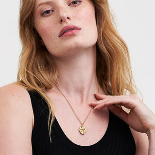 Robin & Blackberry Gold Oval Locket Necklace