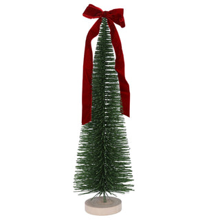 Bristle Tree with Red Bow 53cm