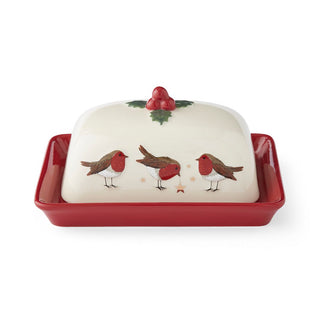Robins Retreat Ceramic Butter Dish