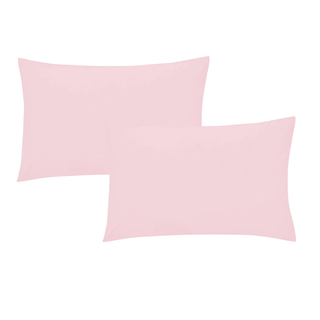 Plain Dye Blush Standard Pillowcase Pair
