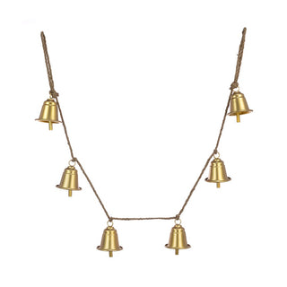 Metal Gold Bell Garland 138cm