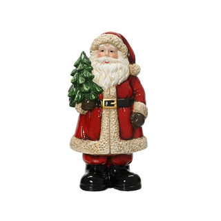 Santa Holding Tree Ornament 23.5cm