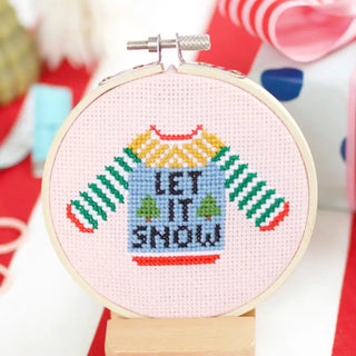 Let It Snow Sweater Beginner Counted Cross Stitch Kit