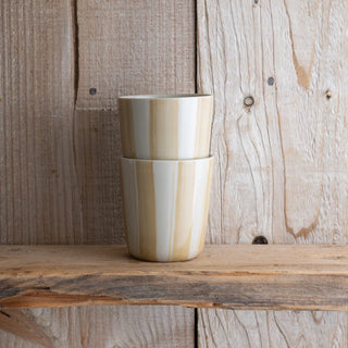 Cornflower Beaker Brushed Mustard Yellow Large Set of 2