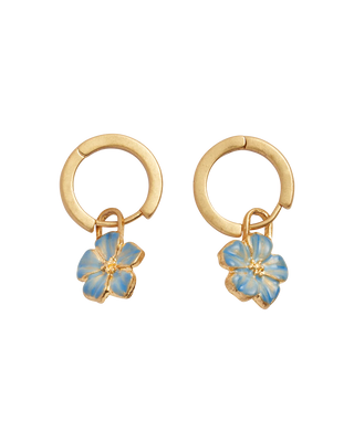 Flower Huggie Earrings