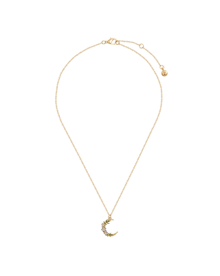 Gold Nightshade Moon Pendant Necklace