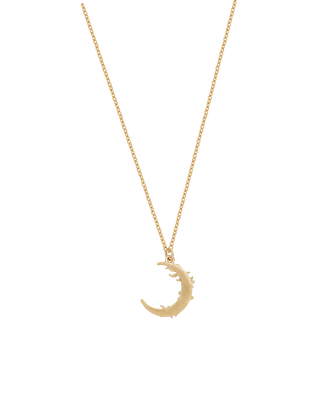 Gold Nightshade Moon Pendant Necklace