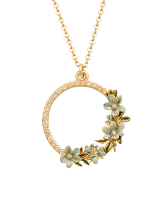 Gold Floral Wreath Necklace