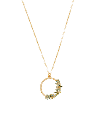 Gold Floral Wreath Necklace
