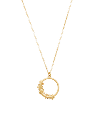 Gold Floral Wreath Necklace