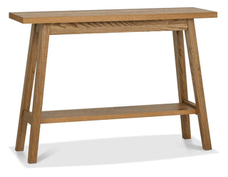 Camden Rustic Oak Console Table With Shelf