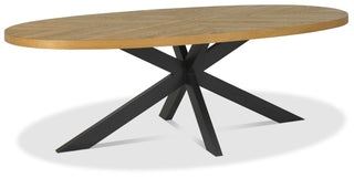 Ellipse Rustic Oak 8 Seater Dining Table