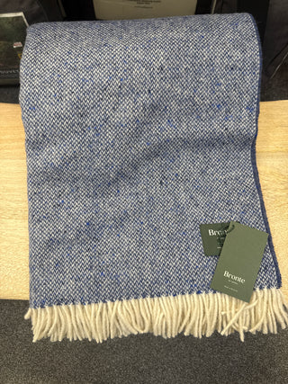 Light Blue Fleck Donegal Throw