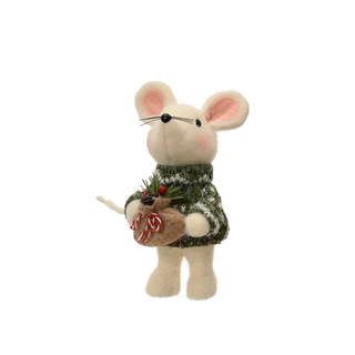 Wool Mouse Carring Bag Ornament