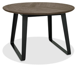 Emerson Weathered Oak & Peppercorn 4 Seater Circular Dining Table