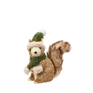 Birstle Squirrel Side Look Ornament