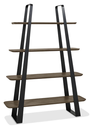 Emerson Weathered Oak & Peppercorn Open Display Unit